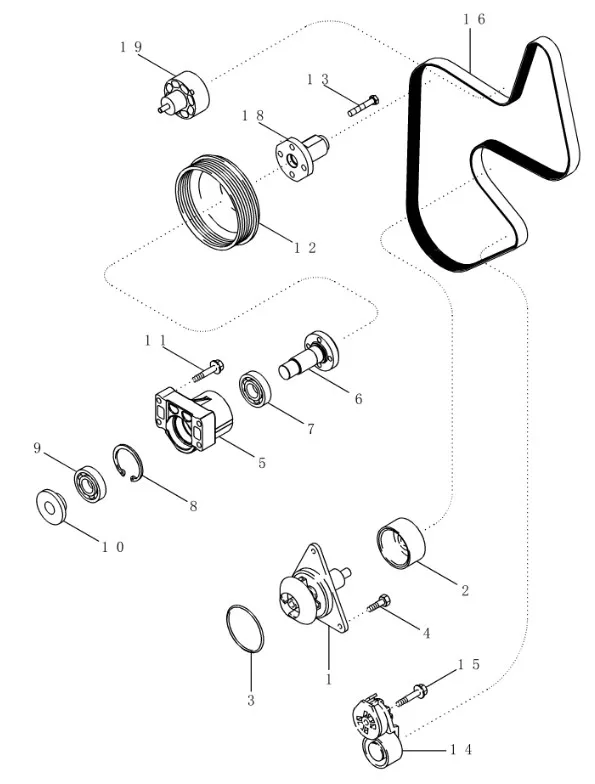 87453208 - Насос водяной ДВС Cummins Mg